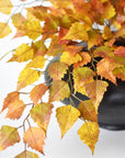 26" Faux Birch Leaf Stem Orange / Mustard / Yellow