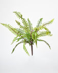 17" Faux Green Boston Fern Bush