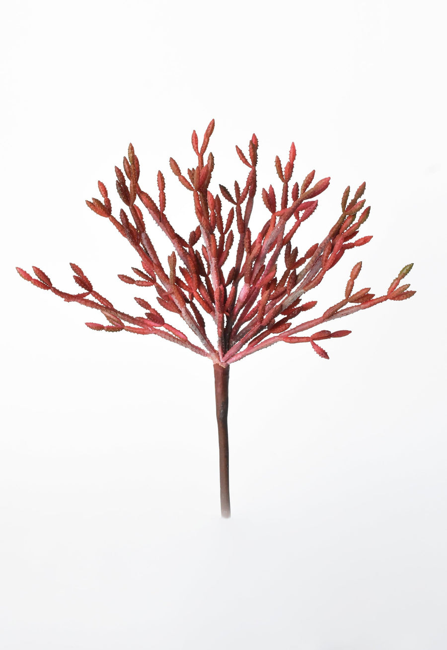 13" Faux Red Pencil Cactus Spray