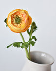 13" Faux Yellow Gold Ranunculus Stem