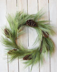30" Faux Long Needle Pine Wreath
