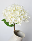 26" Faux Hydrangea Stem Creamy White