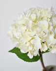 26" Faux Hydrangea Stem Creamy White