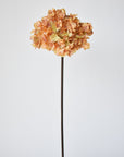 27" Faux Hydrangea Terracotta Orange Stem