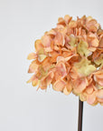 27" Faux Hydrangea Terracotta Orange Stem