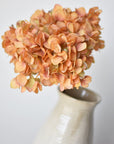 27" Faux Hydrangea Terracotta Orange Stem