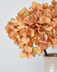 27" Faux Hydrangea Terracotta Orange Stem