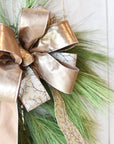 40" Faux Long Needle Pine Swag (w/o bow)