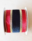 4" x 10yd Red+Black Striped Ribbon