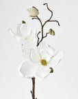 19" Faux Magnolia Stem White