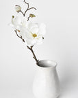 19" Faux Magnolia Stem White