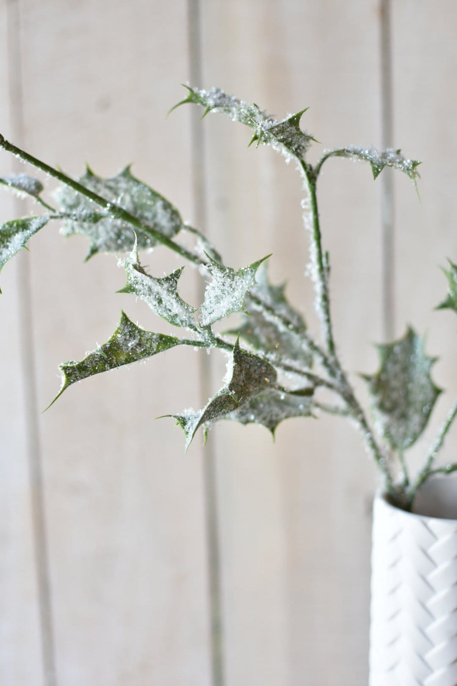 30" Faux Winter Holly Stem