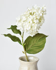 28" Faux Cone Hydrangea Stem White