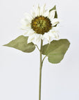 25" Faux Sunflower Stem White