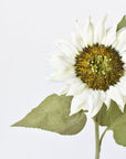 25" Faux Sunflower Stem White