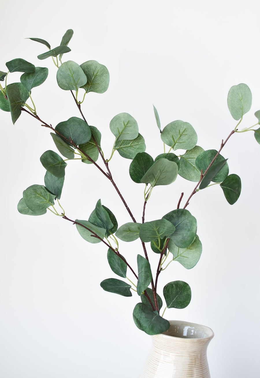 36" Faux Green Gumdrop Eucalyptus Stem