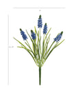 12.5" Faux Blue Muscari Bush Grape Hyacinth