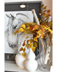 26" Faux Birch Leaf Stem Orange / Mustard / Yellow