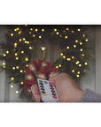 LED Connectable Warm White Cluster Light Garland, w/Timer and Remote