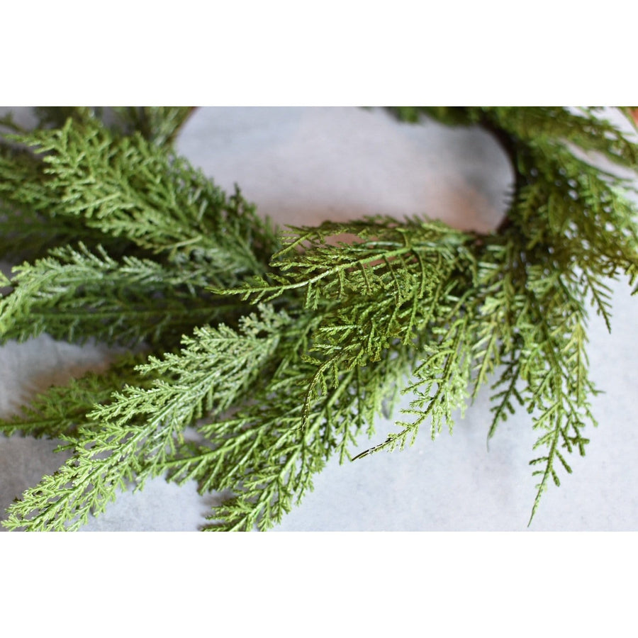 12" Faux Cedar Wreath