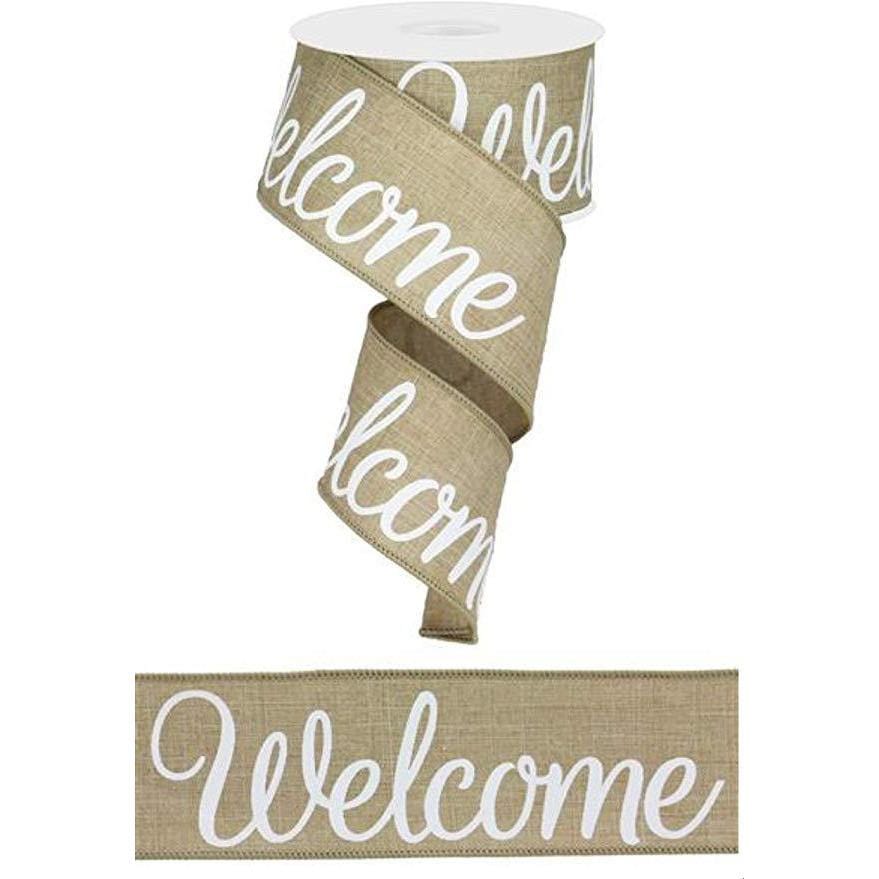 Flax Color Welcome Ribbon
