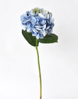 19" Faux Hydrangea Stem Soft Blue
